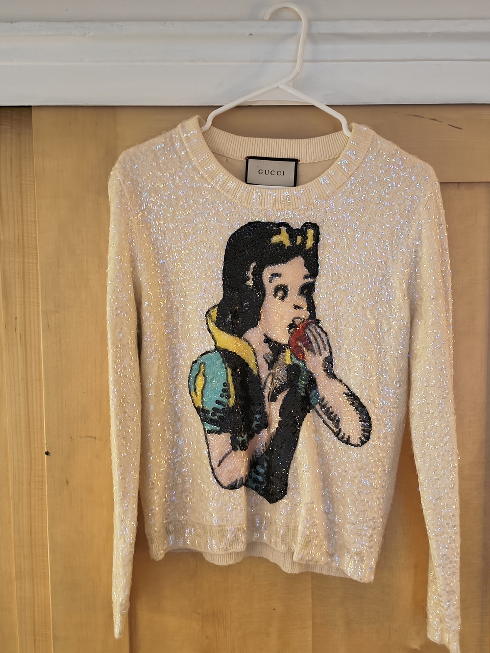 RARE Alessandro Michele Gucci x Disney SS18 Snow White Sequin Wool Knit Sweater